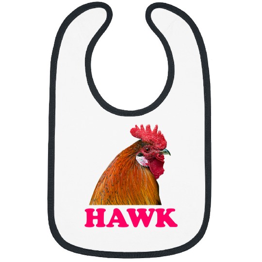 Chicken Pet Hawk Funny Confusion Prank Meme Adult Humor Bibs