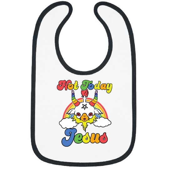 Unicorn Pet Jesus Christ Christian Not Today Jesus Funny Kawaii Baphomet Bibs