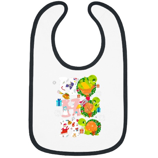 Turtle Pet Ho Ho Ho Funny Christmas Turtle Happy Xmas Holidays 148 Bibs