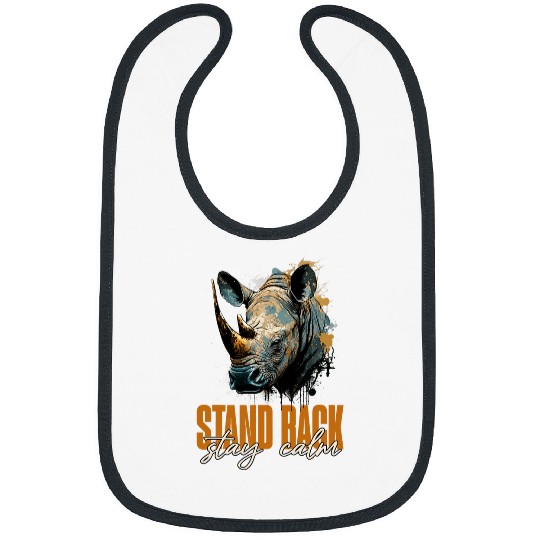 Rhino Pet face stand back stay calm rhinoceros Bibs