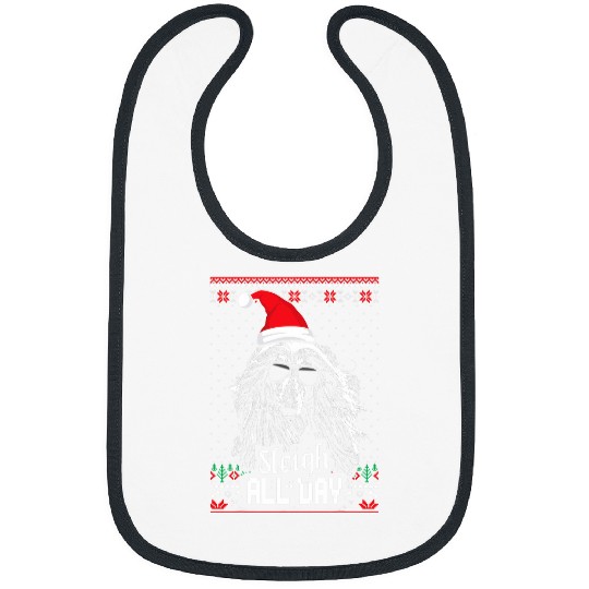 Afghan Hound Pet Sleigh all Day Funny Afghan Hound Christmas 1 Bibs