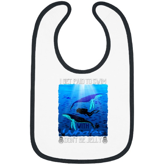 Whale Pet Swimming Pool I Get Paid to Swim with Whales Dont Be Jelly Bibs