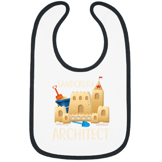 Architect Job Funny Sand Castle Architect Beach Toys Summer Vacation Bibs