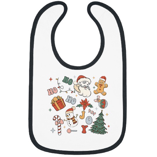 Lemur Pet Retro Ho Ho Ho Christmas Santa Group Lemur 2 Bibs
