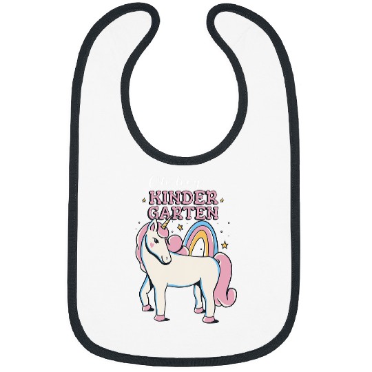Unicorn Pet Rainbow and Unicorn Kindergarten Teacher Bibs