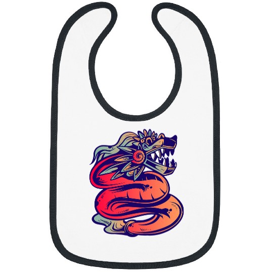 Dragon Pet Christian Aztec God Quetzalcoatl Cool Snake Dragon Inca Maya Gifts 32 Bibs