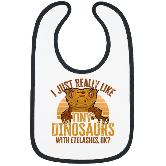 Gecko Pet Herpetologist Eyelash Lizard Reptile Crested Gecko 4 Bibs