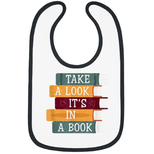 Book Fun Take A Look Its A Book Retro Rainbow Reading Bookworm 1 Bibs