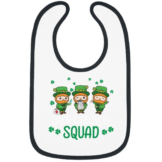 nurses Job Labor Delivery nurses Squad Leprechauns St Patricks Day Bibs