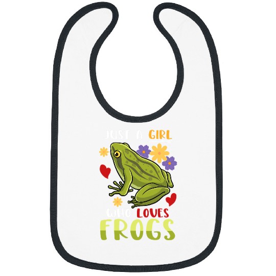 Frog Pet Just A Girl Who Loves Frogs Animal Lover Frog Toad Bibs