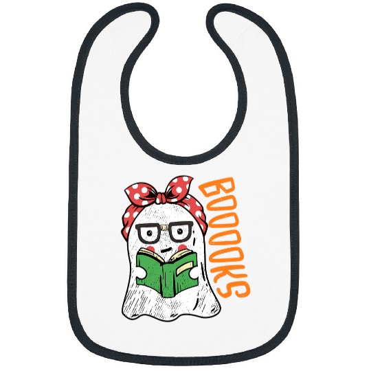 Book Fun Halloween Booooks ghosts Halloween ghosts reading books 134 Bibs