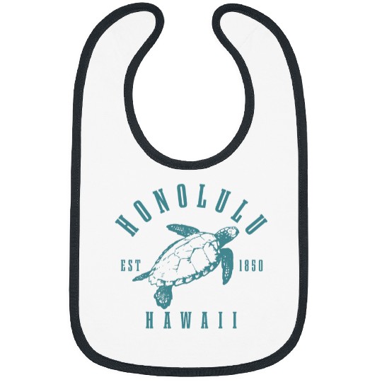 Turtle Pet Honolulu Hawaii Sea Turtle Surf Surfer Scuba Diving Hawaiian Bibs
