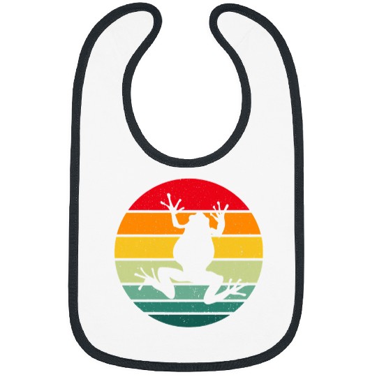 Frog Pet Retro Frog Design for Frog Toad Fans Bibs
