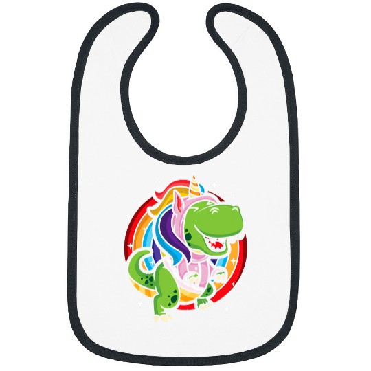 Unicorn Pet Rainbow Paleontologist Unicorn Lover Fossil TRex Bibs