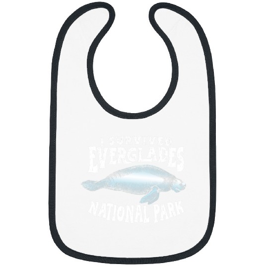 Manatee Pet I Survived Everglades National Park Manatee Florida Retro02 Bibs