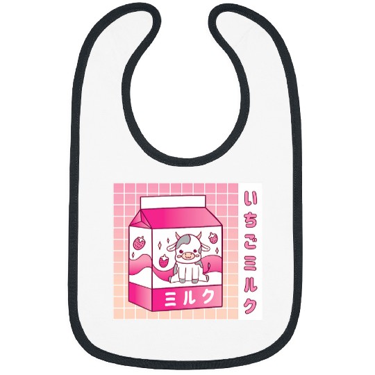 Cow Pet Kawaii Strawberry Milk Cow Strawberry Cow Strawberry Milk Bibs