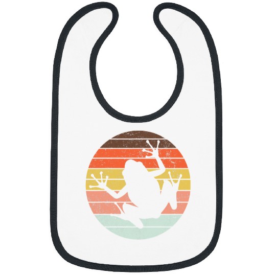 Frog Pet Retro Frog Amphibian Toad Frog Lover Funny Frog Bibs