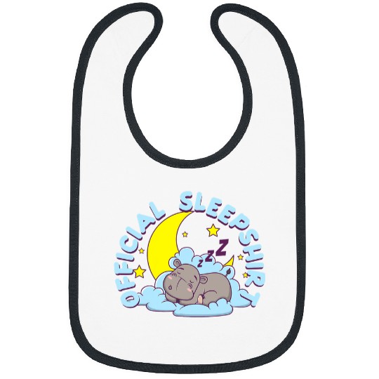 Hippo Pet Official Sleep Hippopotamus Hippotology Animal Bibs