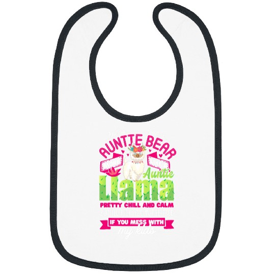 Llama Pet Auntie And Llamazing Bestie Aunt Niece Matching Outfit Bibs