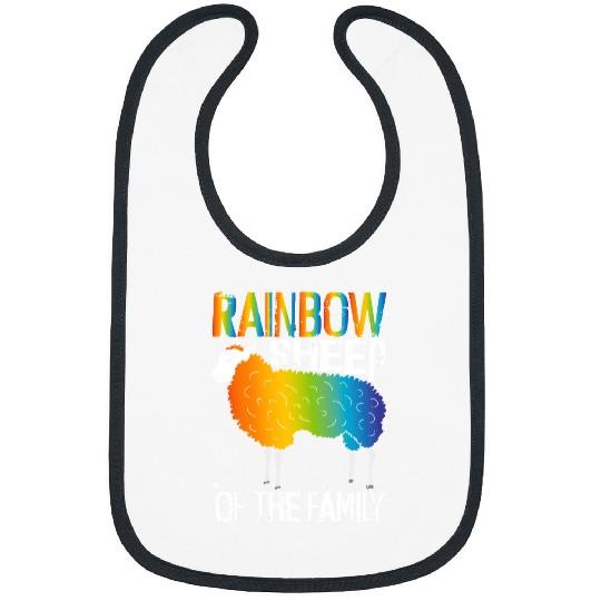 Sheep Pet LGBTQ Pride Month Rainbow Sheep Of Family Queer Equality Pun 14 Bibs