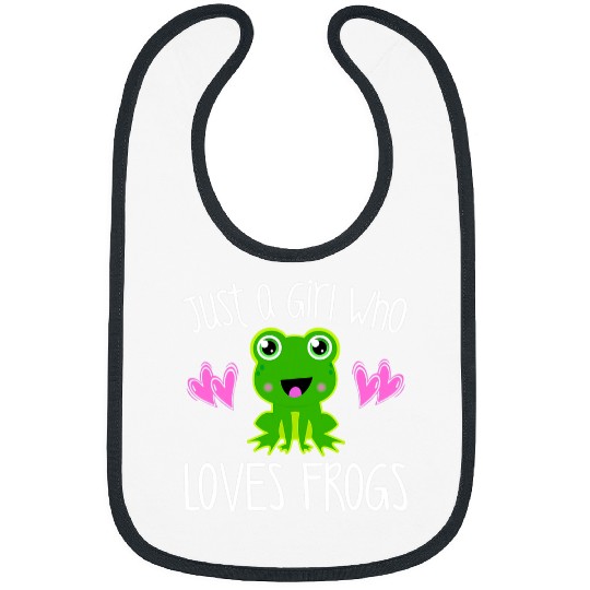 Frog Pet JUST A GIRL WHO LOVES FROGS Funny Frog Toad Lover Graphic Bibs