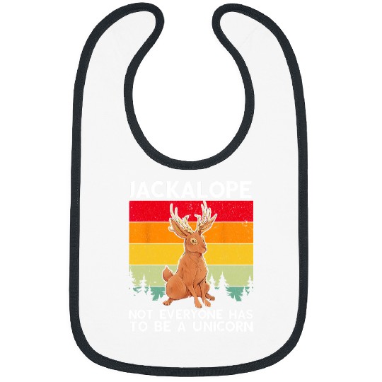 Unicorn Pet Rabbits Jackalope Retro Not To Be Unicorn Jackrabbit Cryptid Rabbit Bibs