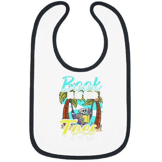 Book Fun in my Hand Toes in the Sand Vacation Reading Book Lover 8 Bibs