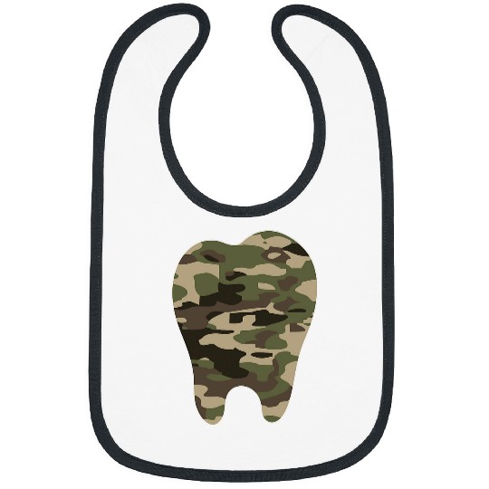 dentists Job Camoflauge Clothing Tooth Camo Military Tactical Fun Bibs