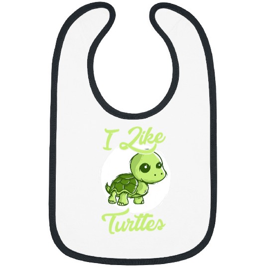 Turtle Pet I like Turtles Tortoise Sea Animal Funny 15 Bibs