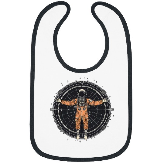 Astronaut Job Vitruvian Man Funny Leonardo Da Vinci Graphic 01 Bibs