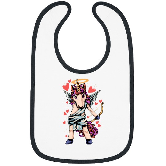 Unicorn Pet  Unicorn Cupid Valentines Day Gifts For Him or Her Bibs