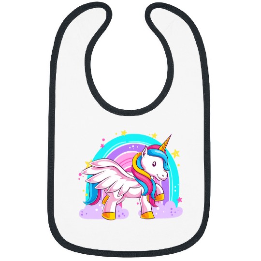 Unicorn Pet Rainbow Mythical Creature Unicorn Lover Fantasy Unicorn 1 Bibs