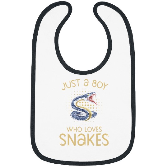Snake Pet Just A Boy Who Loves Snakes Reptile Skin Snakeskin Snake Mom Bibs