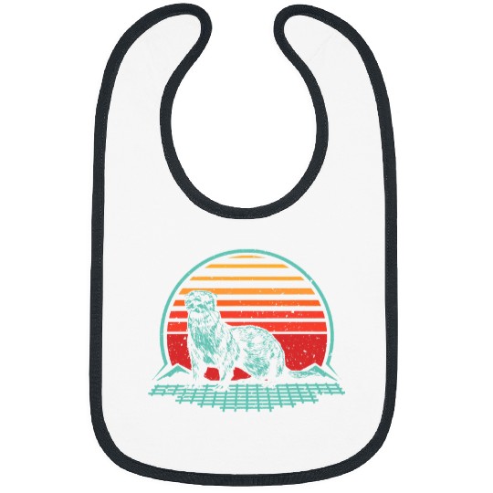 Otter Pet Otters otter380s style animal synthwave Bibs