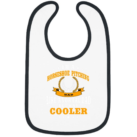 Horse Pet Mens Funny Horseshoe Pitching Dad Design Equine Hoof Men Bibs