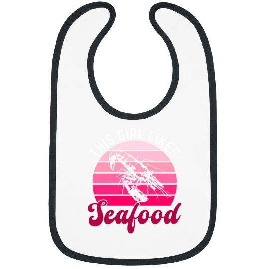 Girl Likes Seafood Prawns Lobster Hobby Chef Bibs