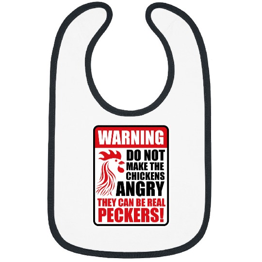 Chicken Pet Angry Chickens Real Peckers Women Men Bibs