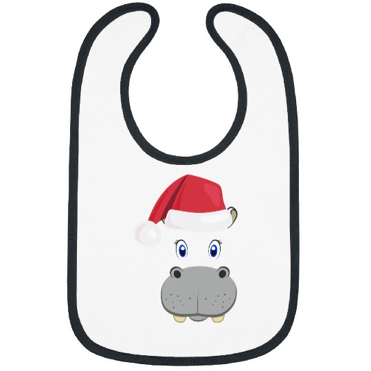 Hippo Pet Face Graphic Design Christmas Face Costume Bibs