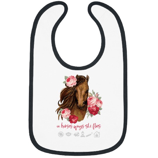 Unicorn Pet Horse Loving Girls Unicorn Graphic Plus Size Dark Pink Bibs