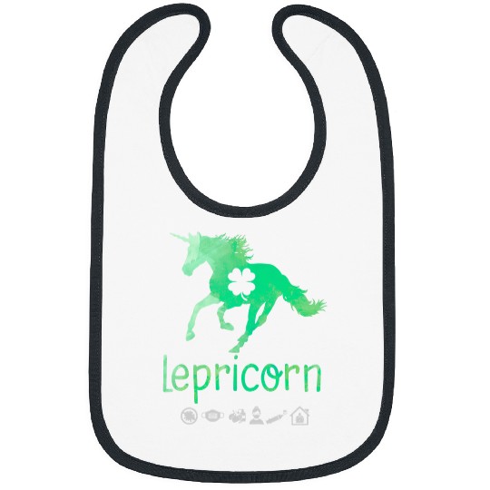 Unicorn Pet Horse for Girls Graphic Plus Size Patrick Day Bibs