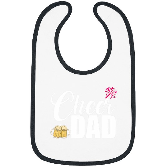 Beer Fun Cheerleader Dad Beer Pompom Proud Papa Coachs Fathers Day Bibs