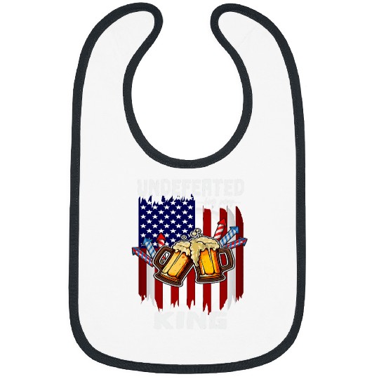 Beer Fun 4th Of July Beer King USA Freedom US Flag Day Drinking Bibs