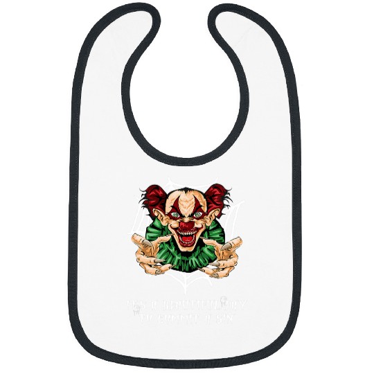 Sinner Clown Face Halloween Horror Night Creepy Evil Costume Bibs