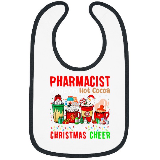 Pharmacist Job Pharmacist Runs On Hot Cocoa And Christmas Cheer Gnome Lover Bibs