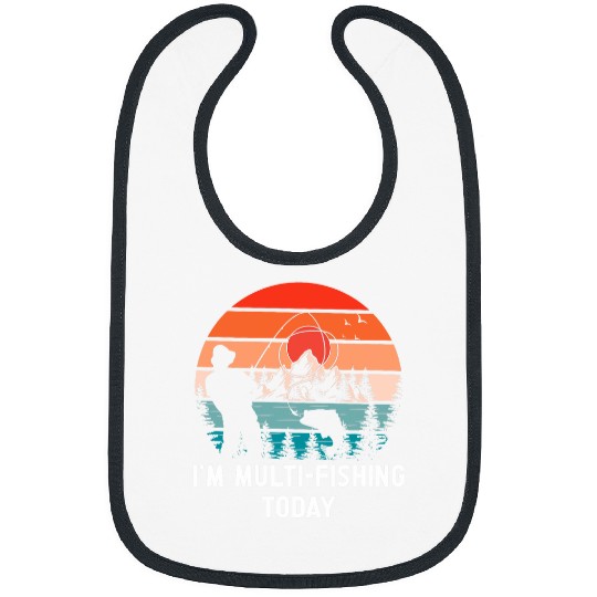Fishing Fun Multi Fishing Today Hunting Hobby Hunter Pastime Fisherman 8 Bibs