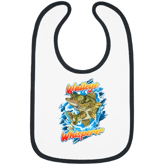 Fishing Fun Walleye Fishing Fish Walleye Whisperer Funny Fishing 2 Bibs