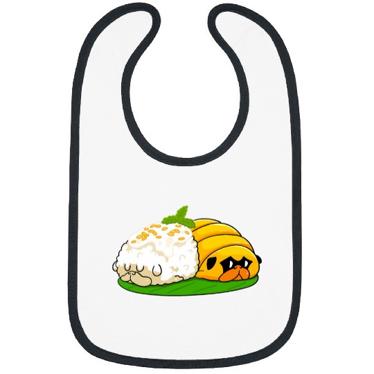 Pug Pet Mango Sticky Rice Bibs