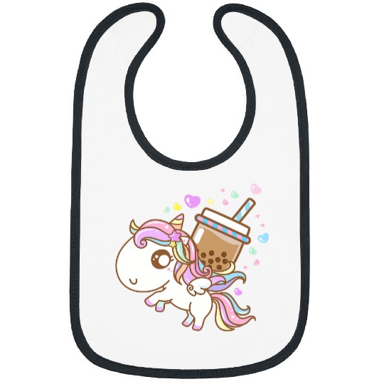 Unicorn Pet Kawaii Unicorn Pegasus Boba Milk Tea Gift Bubble Tea Bibs