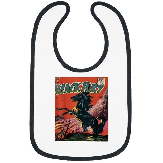 Horse Pet Black Fury Horse vintages Western Cowboy Thriller Comics Bibs