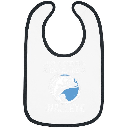 Fishing Fun Just a Bad Guy Catching Walleye Fish Walleye Fishing Bibs